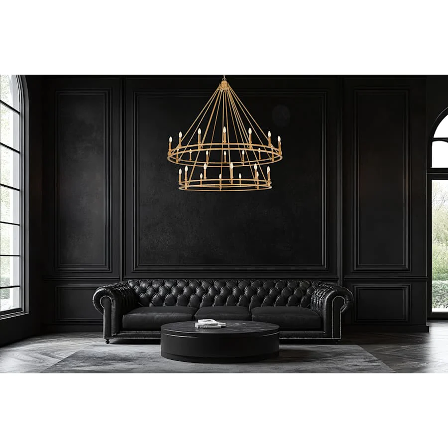 Z-Lite Dennison 28 Light 60" Wide Taper Candle Style Chandelier - Image 3