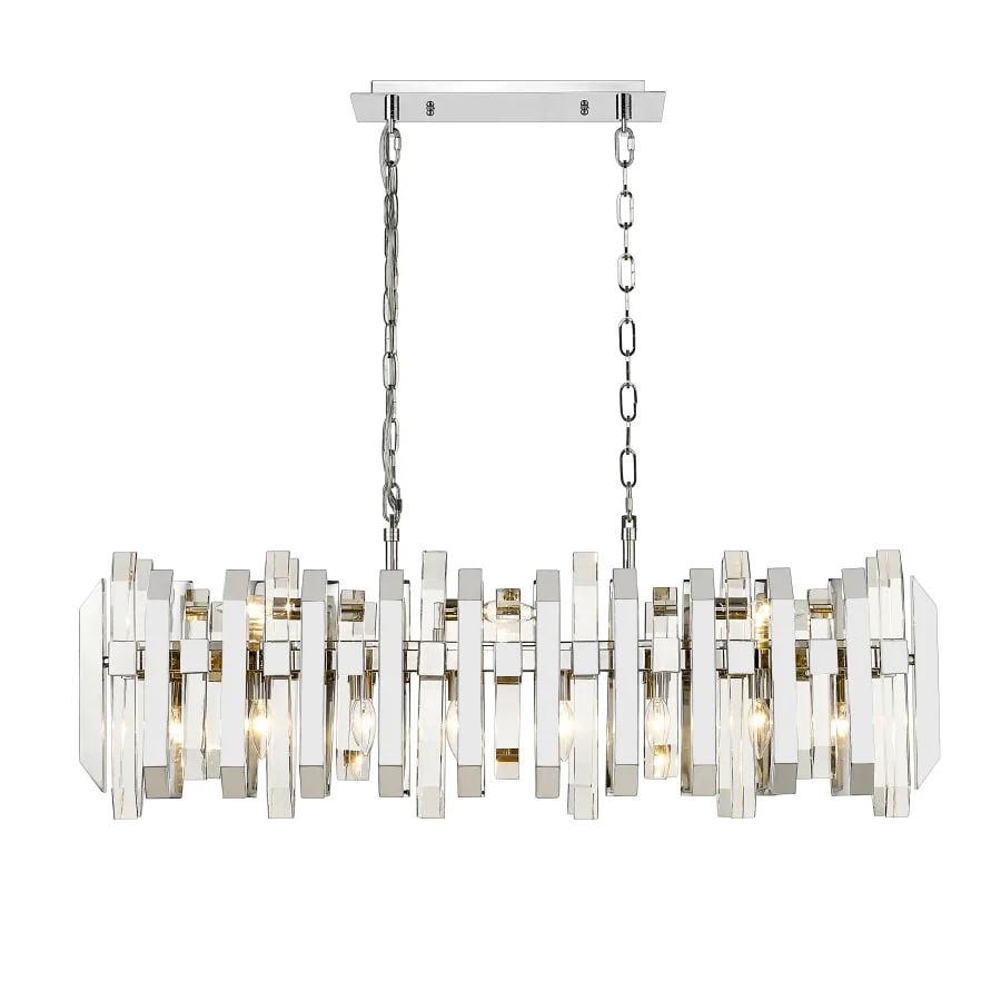 Z-Lite Bova 11 Light 12" Wide Crystal Linear Chandelier - Image 3