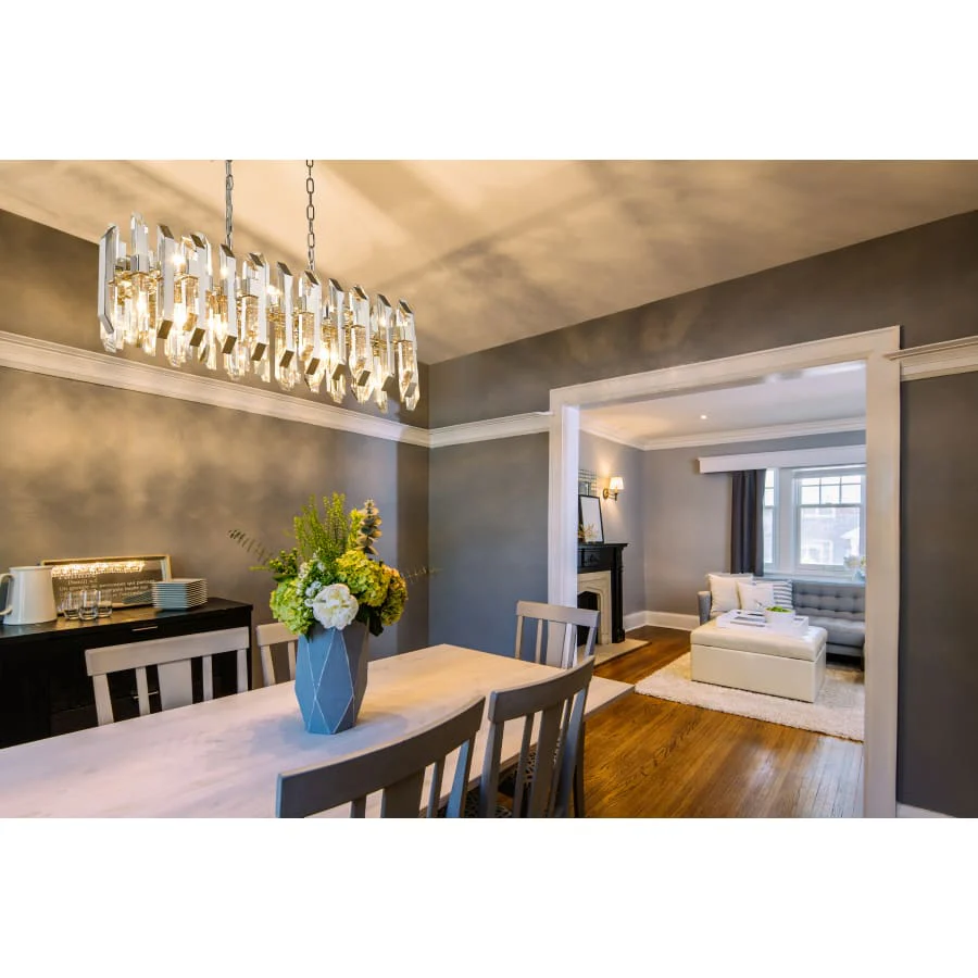 Z-Lite Bova 11 Light 12" Wide Crystal Linear Chandelier - Image 2