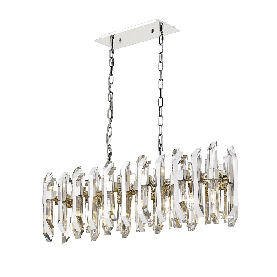 Z-Lite Bova 11 Light 12" Wide Crystal Linear Chandelier - Image 1