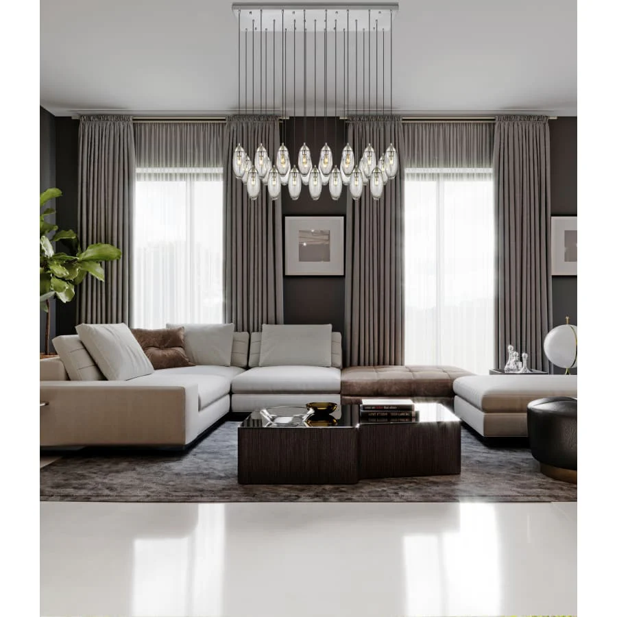 Z-Lite Arden 23 Light 54" Wide Suspension Linear Pendant - Image 2