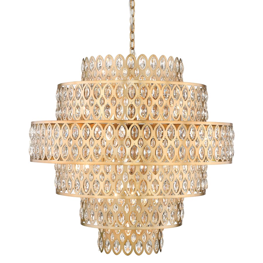 Z-Lite Dealey 17 Light 33" Wide Crystal Waterfall Chandelier - Image 1