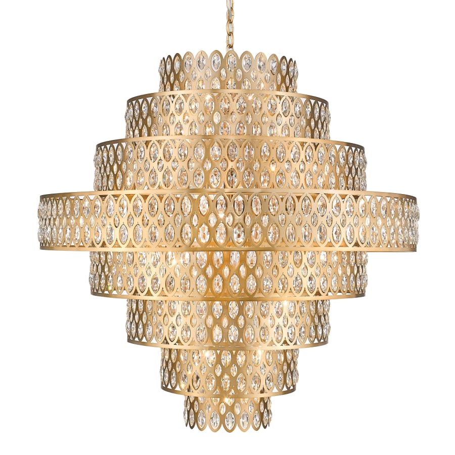 Z-Lite Dealey 25 Light 45" Wide Crystal Waterfall Chandelier - Image 1