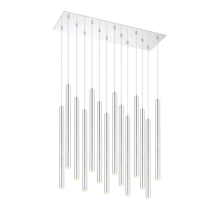 Z-Lite Forest 14 Light 32" Wide LED Linear Pendant with 24" Pendants - Image 1