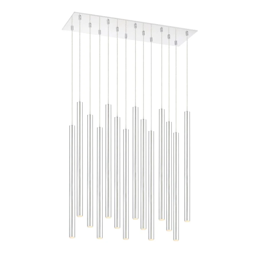 Z-Lite Forest 14 Light 32" Wide LED Linear Pendant with 24" Pendants - Image 3