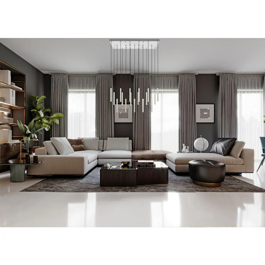 Z-Lite Forest 54" Wide Linear Chandelier - Image 2