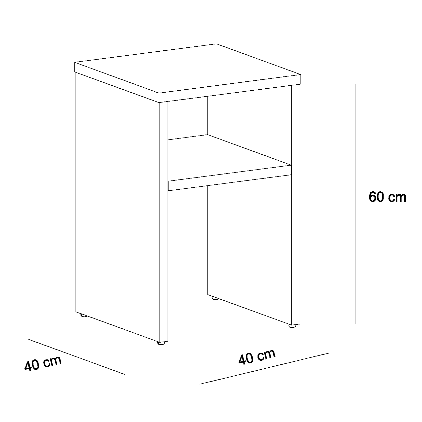 ترابيزة جانبية 40×40سم - MIRA47 - Image 2